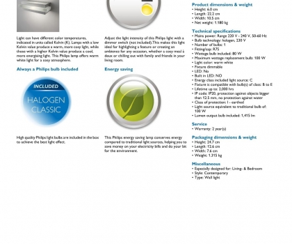 Купить Настенный светильник Philips 34124/48/16