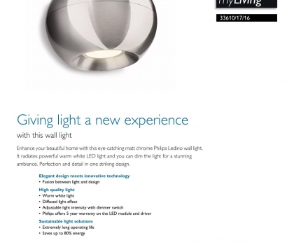 Купить Настенный светильник Philips 33610/17/16