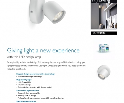 Купить Настенный светильник Philips 56490/31/16