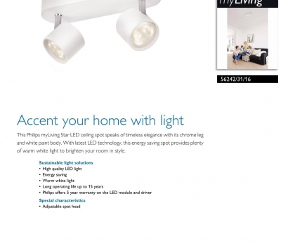 Купить Настенный светильник Philips 56242/31/16