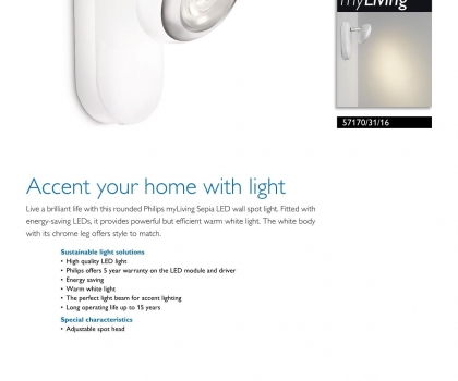 Купить Настенный светильник Philips 57170/31/16