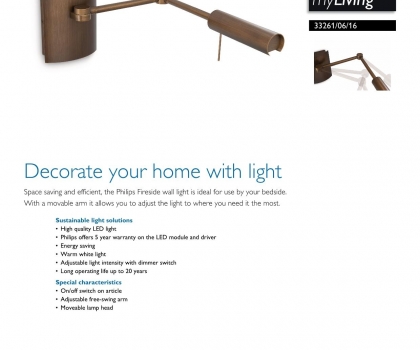 Купить Настенный светильник Philips 33261/06/16