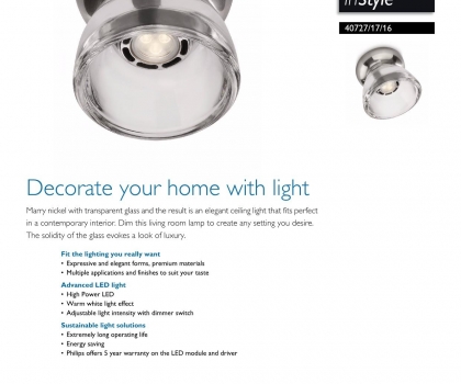 Купить Светильник потолочный Philips 40727/17/16