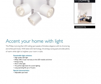 Купить Светильник потолочный Philips 56243/31/16