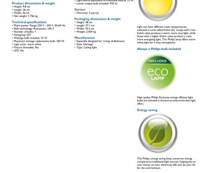 Купить Светильник потолочный Philips 30184/43/16
