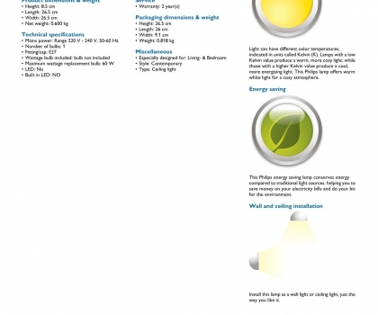 Купить Светильник потолочный Philips 77050/31/16