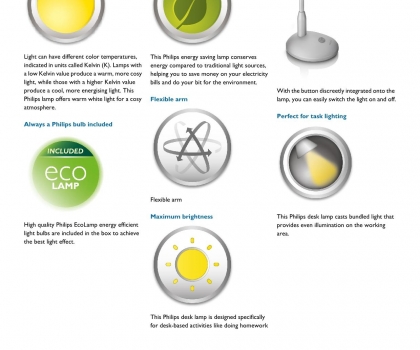 Купить Офисная настольная лампа Philips 69225/87/16