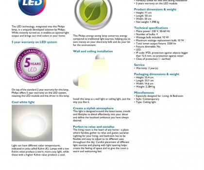 Купить Светильник потолочный Philips 31803/31/16