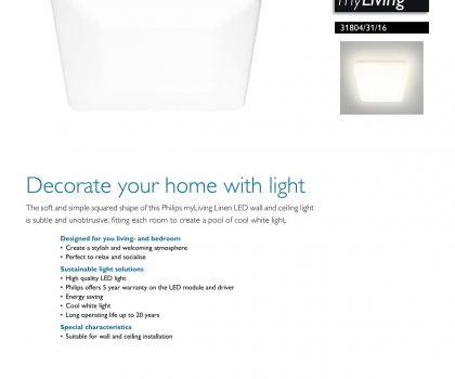 Купить Светильник потолочный Philips 31804/31/16