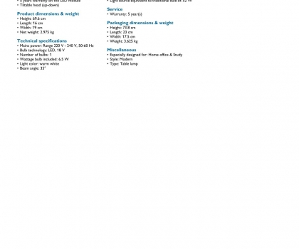 Купить Офисная настольная лампа Philips 66710/30/16