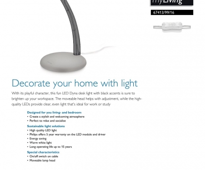 Купить Настольная лампа Philips 67413/99/16