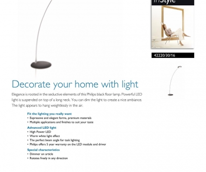 Купить Торшер Philips 42220/30/16