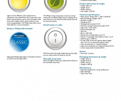 Купить Торшер Philips 37673/86/16