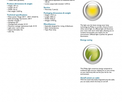 Купить Торшер Philips 42261/33/16