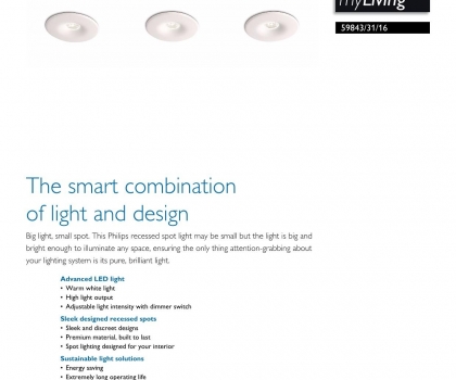 Купить Точечный светильник Philips 59843/31/16