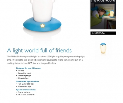 Купить Детская настольная лампа Philips 44510/35/16