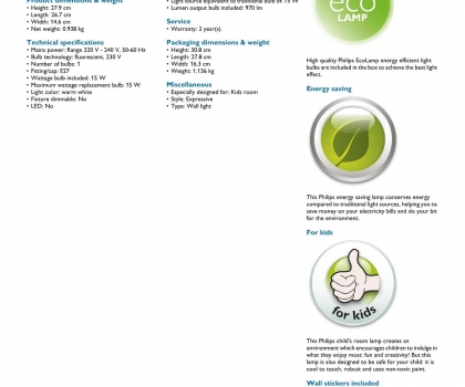 Купить Детское бра Philips 45631/19/16