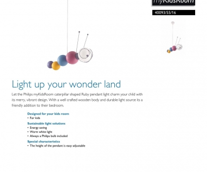 Купить Детская люстра Philips 40093/55/16