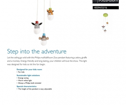 Купить Детская люстра Philips 40594/55/16