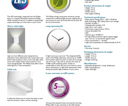 Купить Настенный светильник Philips 33311/31/16