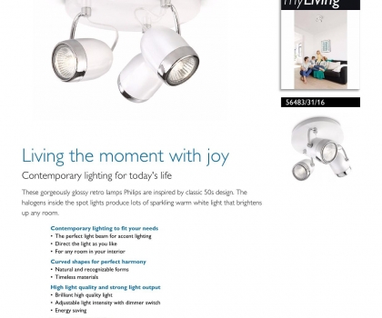 Купить Светильник потолочный Philips 56483/31/16