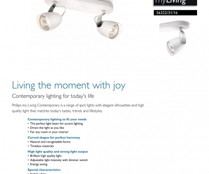 Купить Настенный светильник Philips 56322/31/16