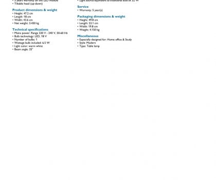 Купить Офисная настольная лампа Philips 66711/31/16