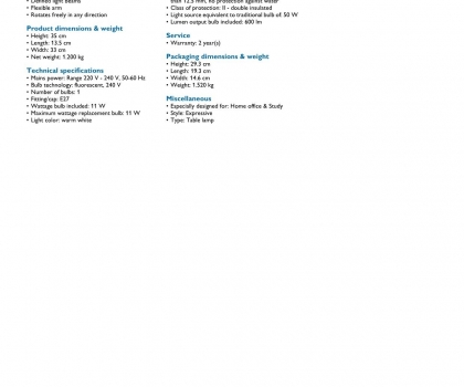 Купить Офисная настольная лампа Philips 69225/31/16