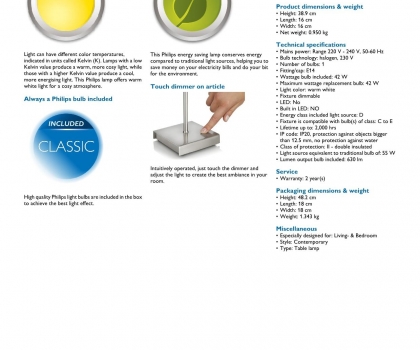 Купить Настольная лампа Philips 36679/31/16