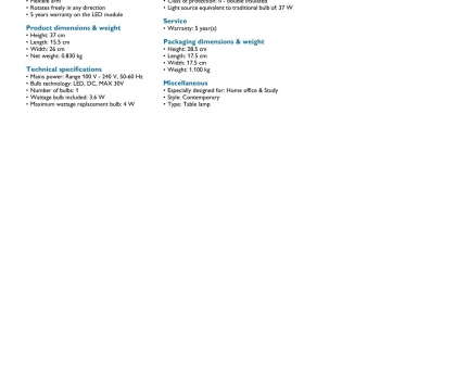 Купить Офисная настольная лампа Philips 70023/31/16