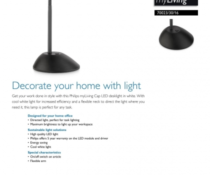 Купить Офисная настольная лампа Philips 70023/30/16