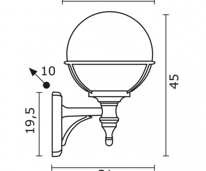 Купить Уличный светильник Dopo 061B-G05X1A-01