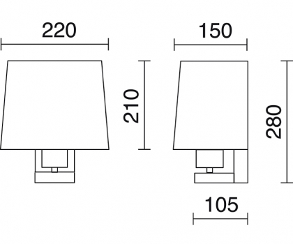 Купить Настенные светильники Exo 507B-G05X1A-35