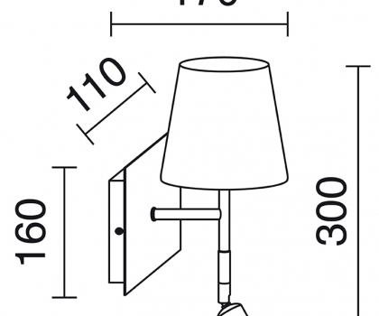 Купить Настенные светильники Exo 596A-Y05X1A-32