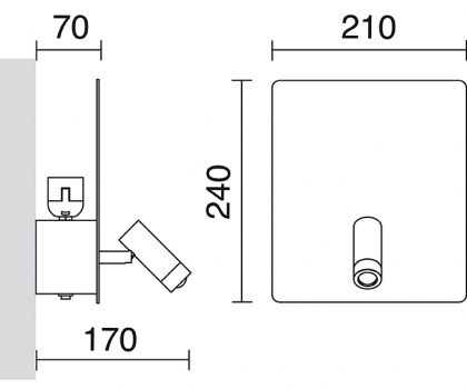 Купить Настенный светильник Exo 727A-Y05X1B-01