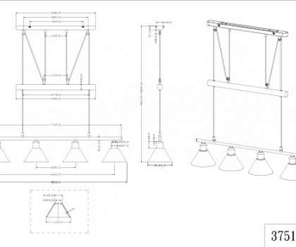 Купить Люстра Trio 3751041-07