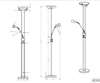Купити Торшер Trio 421910207