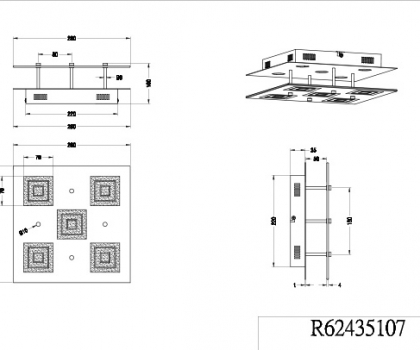 Купить Светильник потолочный Trio R62435107