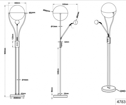 Купити Торшер Trio 478310206