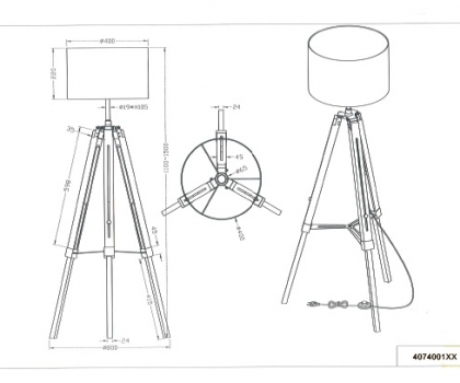 Купить Торшер Trio 407400179