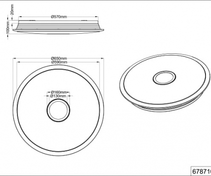 Купити Світильник стельовий Trio 678710006