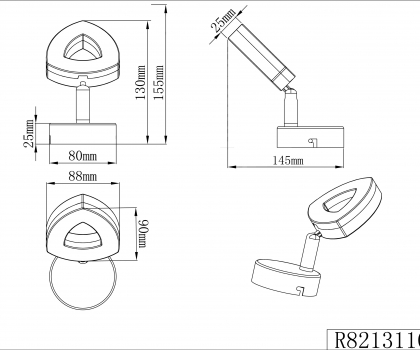 Купити Настінний світильник Trio R82131106