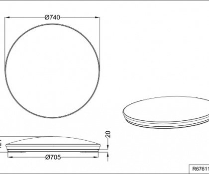 Купити Світильник стельовий Trio R67611100