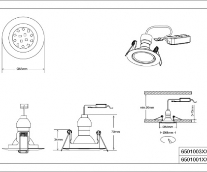 Купить Точечный светильник Trio 650100306