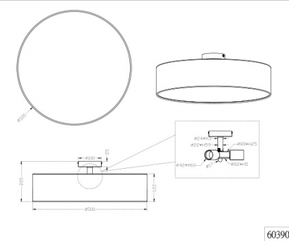 Купити Світильник стельовий Trio 603900301