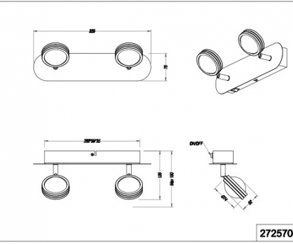 Купити Настінний світильник Trio 272570406
