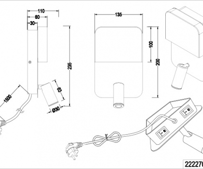 Купить Настенный светильник Trio 222270231
