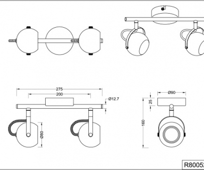 Купить Настенный светильник Trio R80052007