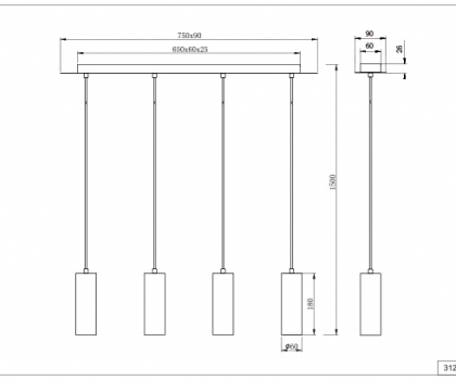 Купити Люстра Trio 312400407