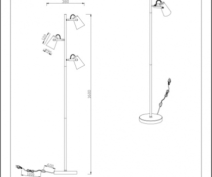 Купить Торшер Trio 408800332